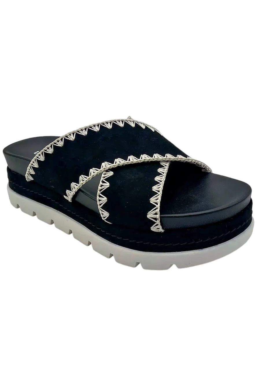 Urban Sport Women's Beck Fashion Footbed Sandal Black - Medium
